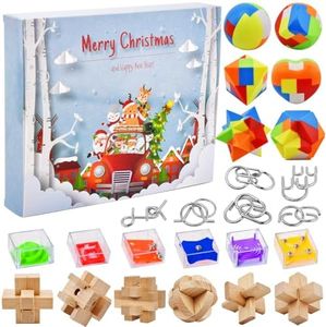 Advent Calendar 2024 for Kids - 24 Days of Christmas Countdown Calendar with Brain Teaser Puzzle Toys for Kid Adults - Advent Calendar for Boys Girls Teens Christmas Gifts for Kids