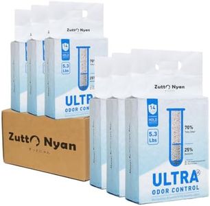 Zutto Nyan 4 in 1 Mix Tofu Cat Litter - Ultra Odor Control, 31.8lbs | Fast Clumping, Lightweight, Low Tracking, 99.9% Dust Free, Unscented Nature Plant-Based Pellets and Bentonite Sustainable