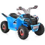 GYMAX Kids Electric Quad Bike, 6V Children Electric ATV with Forward & Backward, Indoor Outdoor Battery Powered Toy Car for Boys Girls (Blue)