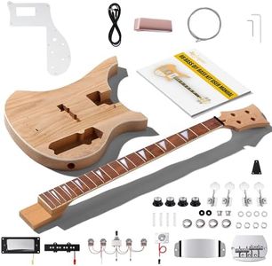 Leo Jaymz DIY Electric Bass Guitar Kits - Roasted Ash Wood Body, Maple Neck and Laurel Wood Fingerboard - Fully Components Included