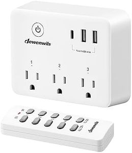 DEWENWILS Wireless Remote Control Outlet, 125V/15A/1875W Remote USB Outlet Switch, 100FT Control Range, Programmable & Expandable Indoor Remote Control Outlet, FCC Listed (1 Remote+1 Outlet)
