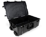 PELI 1650 Protective Shockproof Case for Photo and Drone Equipment, IP67 Watertight and Dustproof, 140L Capacity, Made in Germany, No Foam, Black