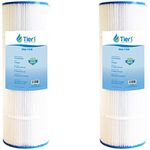 Tier1 Pool & Spa Filter Cartridge 2-pk | Replacement for Pentair Clean & Clear Plus 320, CCP320, Pleatco PCC80, Unicel C-7470 and More | 80 sq ft Pleated Fabric Filter Media