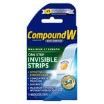 Compound W One Step Invisible Strips Wart Remover 14 Medicated Strips