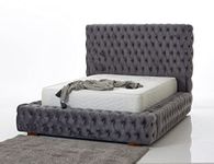 Serenity Sleep Ambassador Bed Frame and Headboard In Crushed Velvet Single/Double/Kingsize/Superking Without Mattress Upholstered handmade in UK (Small Double)