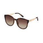 Quay Women's Date Night Oversized Round Sunglasses, Neutral Tortoise Frame, One Size