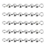 Dr.Fish 20 Pack Fishing Bead Chain Swivels Stainless Steel Catfish Swivels Catfish Tackle Catfish Rig Fishing Tackle Fishing Gear Freshwater Saltwater