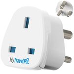 UK to India Plug Adapter | MyTravelPal® UK to India Travel Adapter | UK To India Adaptor For India, Sri Lanka, Nepal Etc | Type D Indian Plug Adaptor