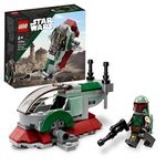 LEGO Star Wars Boba Fett's Starship Microfighter, Buildable Toy Vehicle with Adjustable Wings and Flick Shooters, The Mandalorian Set for Kids 75344