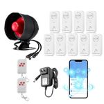 TOWODE Smart Home Starter Kit: 90dB Water Sensor 9-Pack&2 Remote Control&120dB WiFi Siren Hub-App Alerts,Wireless Leakage Detector Alarm for Pipes,Bedroom,Kitchen,Bathroom,Basement(Support 2.4G)