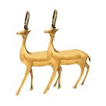 TREE MAISON CORONATING HOMES Brass Deer Pair Statue | Vastu Shastra & Feng Shui Remedies | Home Decor | Vastu Remedy | Size- 9 Inch Approx