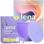 Lena Original Cup Purple Large + Cleaning Container – Complete Period Care Bundle for Heavy to Super Heavy Flow