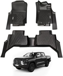 AUSGO Car Floor Mats Compatible with Mitsubishi Triton MV Next-Gen Dual Cab 2024-Onwards, Heavy Duty All-Weather 5D TPE Floor Liners with Door Sill Coverage