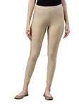GO COLORS Womens Slim Fit Nylon Shimmer Leggings (Gold_XL)
