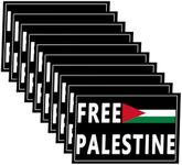 Limecute 10 Pack Free Palestine Gaza Flag Arabic Freedom for Palestinians Stand with Israel Flag Support Israel Stickers Laptop Bumper Decal Window Waterproof Car Stickers