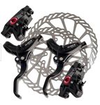 CLARKS M2 Hydraulic Disc Brake Set Black, 160mm - Full Front & Rear Set with Rotors - Ideal for MTB & Hybrid Bikes