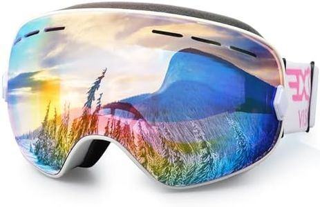 EXP VISION Ski Snowboard Goggles for Man Woman and Younth, OTG Snow Goggle Anti Fog UV400 Protection Winter Outdoor Sports Goggle-Pink