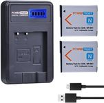 PowerTrust 2X NP-BN1 NPBN1 Li-ion Battery + LCD USB Charger for Sony CyberShot DSC-WX5 DSC-WX9 DSC-WX50 DSC-WX70 DSC-WX150 DSC-W330 DSC-W510 DSC-W530 DSC-W560 DSC-W570 DSC-W610 DSC-W620 DSC-W650