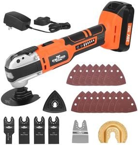 20V Cordless Oscillating Tool Kits, LAZYLAND Brushless Oscillating Multitool with 6-variable speed, Battery and accessories for Cutting, Grinding, Scraping, Sanding