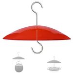 8" Mini Weather Guard for Bird Feeder - Small Protective Dome Cover Against Rain/Snow/Sun - Red Dia. 20CM