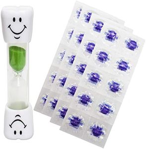 Smile Toothbrush Timer & 40 Disclosing Tablets (Green Timer)