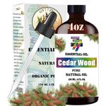 Cedar Essential Oil 4 Fl Oz (120Ml) - Pure And Natural Fragrance Oil Cedar Oil For Aroma Diffuser,Humidifier,Home Fragrance,Bath,Spa,Cleaning,Massage,Yoga