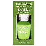 Cuccio Pro Brush-On Builder Gel With Calcium - LED And UV Self-Levelling Lightweight Formula - Soak-Off Gel Product With Strength Of Hard Gel - Chip-Resistant - Clear - 0.43 Oz Nail Polish
