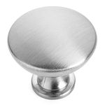 25 Pack - Cosmas 5305SN Satin Nickel Traditional Round Solid Cabinet Hardware Knob - 1-1/4" Diameter