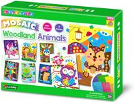 C.S. Kids Magic World Mosaic - Woodland Animals |Crafts Gifts | Educational Glitter Mosaic