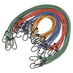 Heavy Duty Bungee Cords 12 Pack Shock Cord Ties Tent/Tarp Fixings Heavy Duty Outdoor Bungie Straps to Packing for Camping, Tent, Storing Packages, Fastening