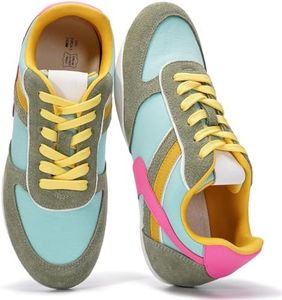 Project Cloud Sneakers for Women – Lace Up Shoes for Women with Memory Foam Insole – Lightweight & Non Slip Womens Sneakers – Perfect Womens Casual Shoes (HOLY, BLUECOMBO, 6.5)