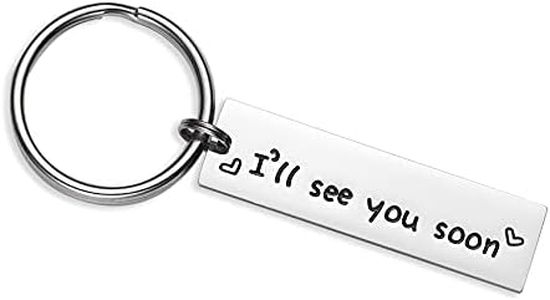 LParkin Women's I'Ll See You Soon Keychain Valentine'S Gift Boyfriend Girlfriend Long Distance Relationship Friends Bff Key Chain Keychain