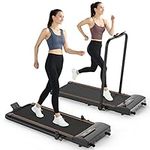 2in1 Treadmills For Home Foldable, 2.25HP Portable Under Desk Treadmill, Installation-Free with Remote Control and LED Display, Walking Jogging Running Machine for Home Apartment Use