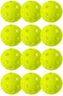 Franklin Sports X-26 Pickleballs - Indoor - 12 Pack - USA Pickleball Approved - Lime Green