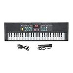 Keyboard Piano 61 Keys Digital Piano Keyboard with Microphone USB Cable Dual Speakers for Kids Adults Beginners