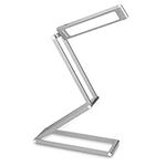 kwmobile LED Folding Desk Lamp - Rechargeable Aluminium Portable Table Light with Dimmable Touch Control and Micro USB Charging Port - Silver