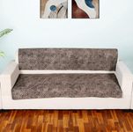 FABANE Velvet Printed Sofa Seat Cover For 3 Seater With Heavy Antiskid Backing & Easily Machine Washable Sofa Seat Runner For Couch Or Home Living Area-(27 X72 Inches-2 Piece)