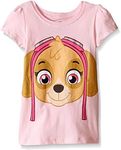 Paw Patrol Little Girls' Toddler Short Sleeve T-Shirt, Pink Skye, 2T