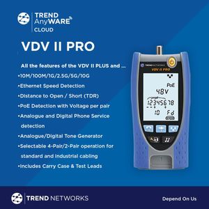 TREND Networks VDV II Pro Cable Tester – Voice, Data, Video Network Tool