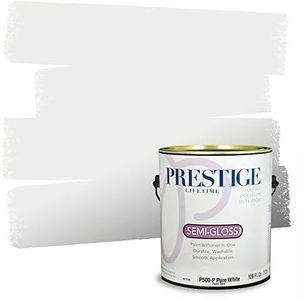 PRESTIGE Paints Interior Paint and Primer In One, 1-Gallon, Semi-Gloss, Comparable Match of Sherwin Williams* Extra White*