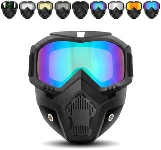 Detachable Full Face Goggle Mask, 2026 New Large Viewing Hood, Welding Mask for Cutting, Anti-fog Lens for Riding (D)