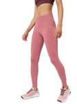 CULTSPORT AbsoluteFit Power Workout Tights | Squat-Proof | Performance Tights for Women | 4-Way Stretch | Yoga Gym Cardio Leggings | Active Wear for Women | Sports Leggings (CS601473L_Brown_L)