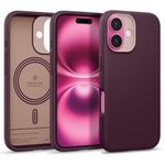 Caseology Nano Pop Mag for iPhone 16 Case [Dual Layer Silicone Case Compatible with Magsafe] Military Grade Tested (2024) - Burgundy Bean