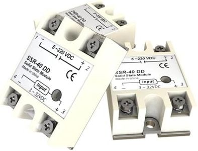 YQSIYU SSR-40DD Single Phase Solid State Relay 40A DC to DC Relay Input 3-32V DC to Output 12-220V DC 40A 3PCS