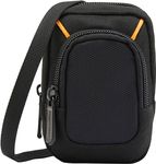 Amazon Basics Medium Point and Shoot Camera Case, Interior Dimension 4.3X 2.5 x 0.9 Inches, Black, Solid