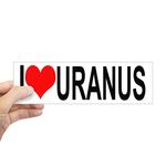 CafePress I Heart Uranus 10"x3" Rectangle Bumper Sticker Car Decal