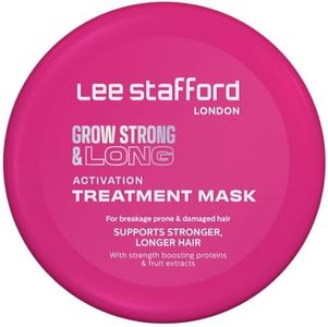 Lee Stafford Hair Growth Mask | Grow Strong & Long Collection - Best Nourishing Treatment for Damaged, Dry Hair, Deep Conditioner Moisture Mask with Thickening Protein, 5 Minute Leave-In, 6.7 Fl Oz