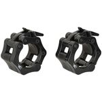 B Fit Olympic Regular Barbell Collars/Clamps Pair - Plate Locks Collar Clips, Bar Collar Plastic Rod Locks Clip for Weightlifting, Power lifting, Cross fit and Gyms