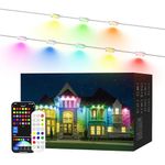 Permanent Outdoor Lights, 100ft Smart RGB Christmas Lights, 72 LED Eaves Lights with 54 Scene Mode, IP67 Waterproof Outdoor Lights for Christmas Decorations, APP Voice Remote Control (100ft)