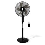 KEPLIN Pedestal Fan with Turbo Wind and Remote Control - 60W, 3-Speed Settings, 7.5-Hour Timer, Oscillating, Adjustable Height and Tilt Head - Ideal fans for Home or Office …